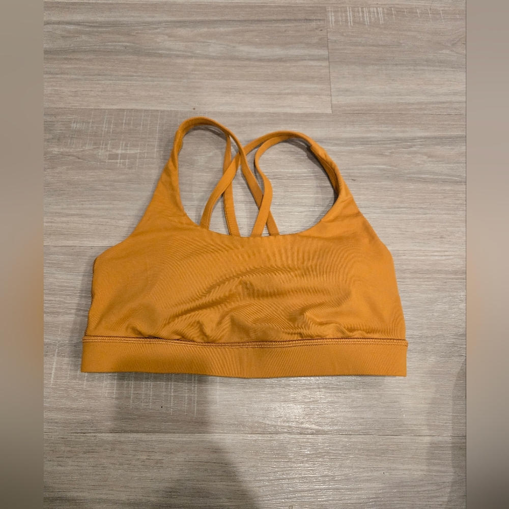 Lululemon Energy Bra Women's Sz 4 Fools Gold like New - Picture 4 of 10